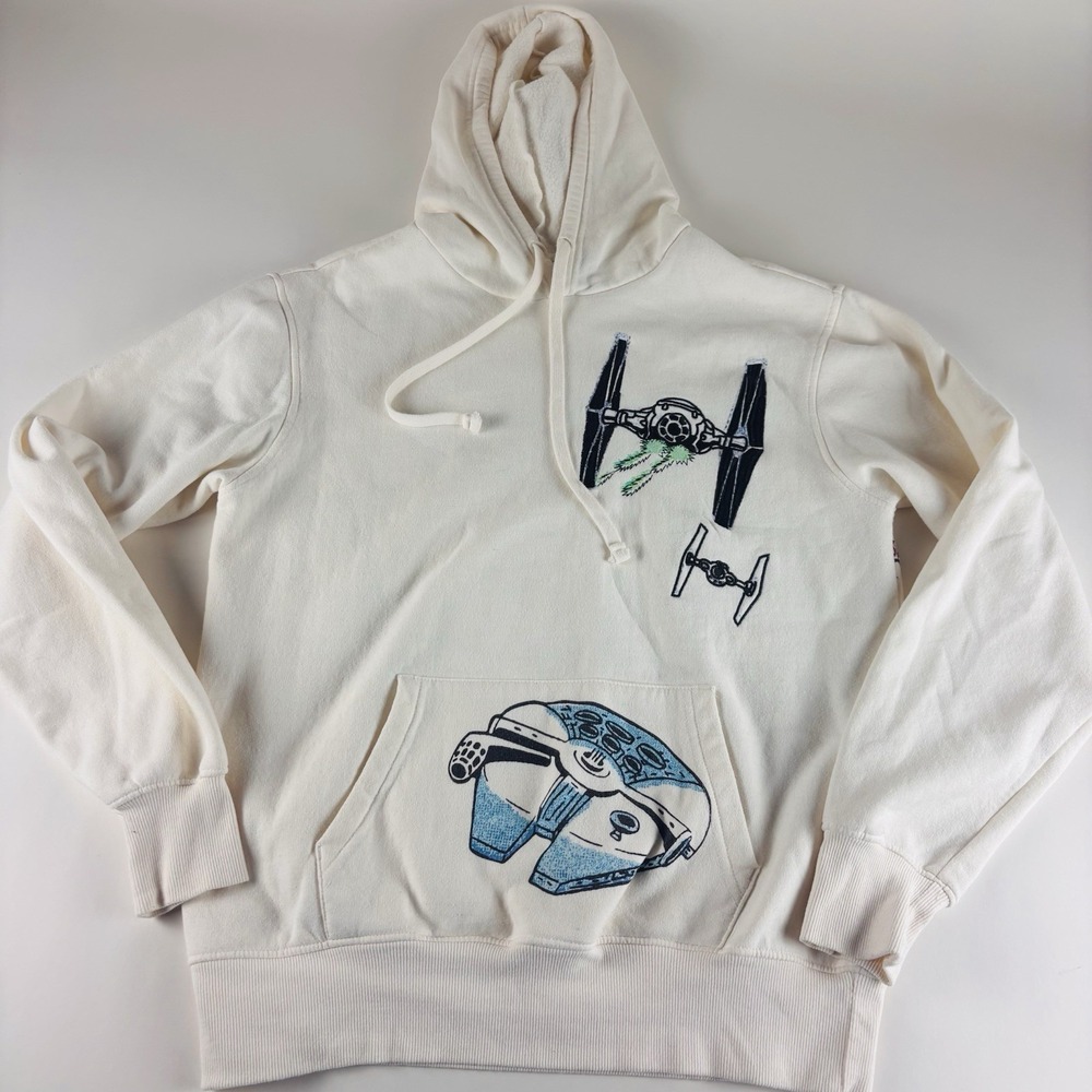 Star Wars Mens Small Hoodie‎ Disney 100 Years Target Exclusive Skywalker Cream